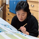 町田 久美子（そめもよう）（東京手描友禅／東京都） 作家写真